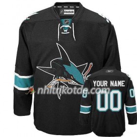 Reebok San Jose Sharks Trikot Custom Schwarz Premier Ausweich - Dame