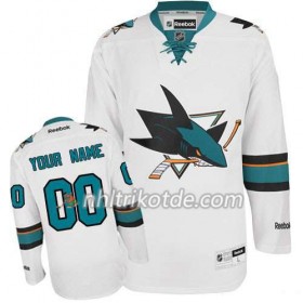 Reebok San Jose Sharks Trikot Custom Weiß Premier Auswärts - Herren