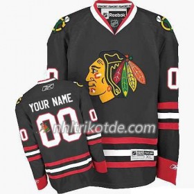 Chicago Blackhawks Trikot Custom Schwarz Premier Ausweich - Kinder