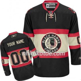 Chicago Blackhawks Trikot Custom Schwarz Nouveau Premier Ausweich - Kinder