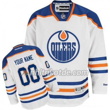 Reebok Edmonton Oilers Trikot Custom Weiß Premier Auswärts - Herren Reebok Edmonton Oilers Trikot Custom Weiß Premier Auswärts - Herren
