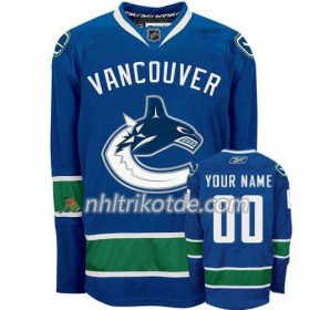 Reebok Vancouver Canucks Trikot Custom Bleu Premier Heim - Herren