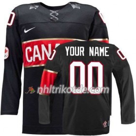 Canada Team Trikot Custom Schwarz Ausweich 2014 - Kinder