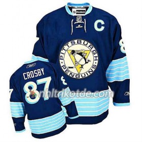 Reebok Pittsburgh Penguins Trikot Sidney Crosby #87 Bleu Ausweich 2016 Stanley Cup - Herren