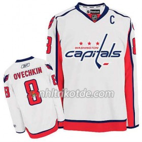 Reebok Washington Capitals Trikot Alex Ovechkin #8 Auswärts Weiß - Herren