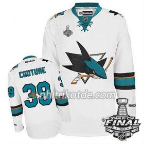 Reebok San Jose Sharks Trikot Logan Couture #39 Weiß Auswärts 2016 Stanley Cup - Herren