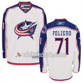 Reebok Columbus Blue Jackets Trikot Nick Foligno #71 Auswärts Weiß - Herren