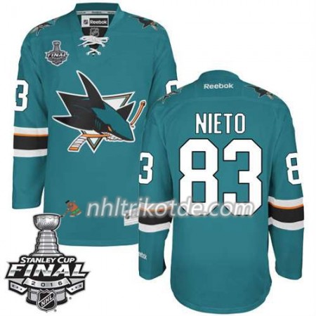 Reebok San Jose Sharks Trikot Matt Nieto #83 Teal Heim 2016 Stanley Cup - Herren