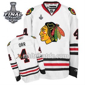 Reebok Chicago Blackhawks Trikot Bobby Orr #4 Auswärts Weiß 2015 Stanley Cup - Herren