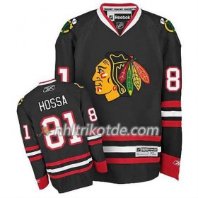 Reebok Chicago Blackhawks Trikot Marian Hossa #81 Ausweich Schwarz - Herren