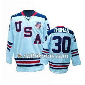 Reebok USA Team Trikot Tim Thomas #30 Weiß - Herren