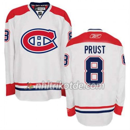 Reebok Montreal Canadiens Trikot Brandon Prust #8 Auswärts Weiß - Herren