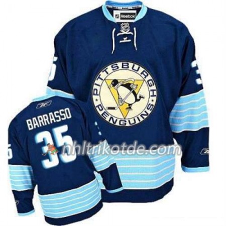 Reebok Pittsburgh Penguins Trikot Tom Barrasso 35 Blau Ausweich - Herren