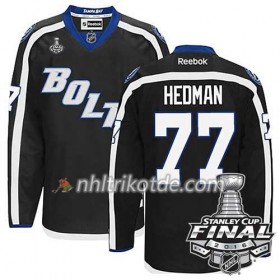 Reebok Tampa Bay Lightning Trikot Victor Hedman #77 Schwarz Ausweich 2016 Stanley Cup - Herren