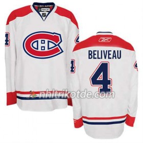 Reebok Montreal Canadiens Trikot Jean Beliveau #4 Auswärts Weiß - Herren