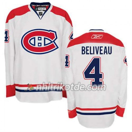 Reebok Montreal Canadiens Trikot Jean Beliveau #4 Auswärts Weiß - Herren