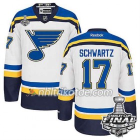 Reebok St. Louis Blues Trikot Jaden Schwartz #17 Weiß Auswärts 2016 Stanley Cup - Herren
