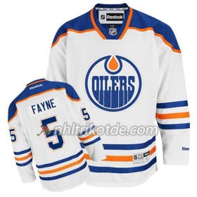 Reebok Edmonton Oilers Trikot Mark Fayne #5 Auswärts Weiß - Herren