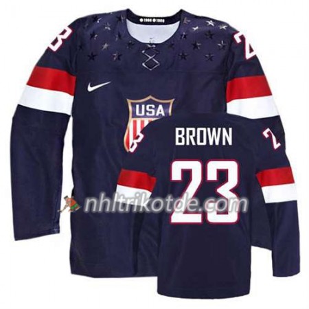Reebok USA Team Trikot Dustin Brown #23 Auswärts Blau - Herren