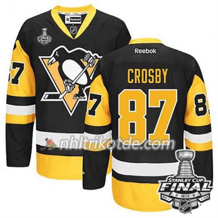 Reebok Pittsburgh Penguins Trikot Sidney Crosby #87 Ausweich 2016 Stanley Cup - Herren
