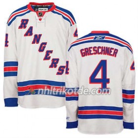 Reebok New York Rangers Trikot Ron Greschner #4 Auswärts Weiß - Herren