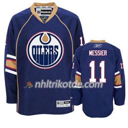 Reebok Edmonton Oilers Trikot Mark Messier #11 Ausweich Blau - Herren