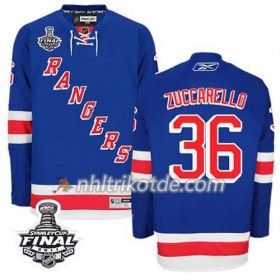 Reebok New York Rangers Trikot Mats Zuccarello #36 Heim Blau 2014 Stanley Cup - Herren