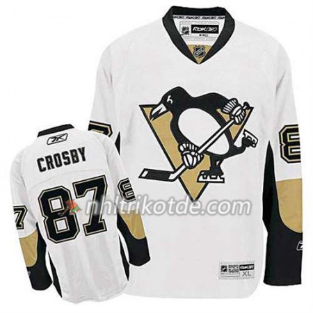 Reebok Pittsburgh Penguins Trikot Sidney Crosby 87 Weiß Auswärts - Herren