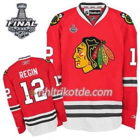 Reebok Chicago Blackhawks Trikot Peter Regin #12 Heim Rot 2015 Stanley Cup - Herren