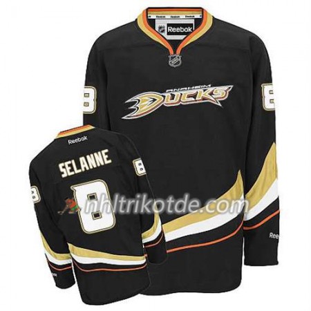 Reebok Anaheim Ducks Trikot Teemu Selanne #8 Heim Schwarz - Herren