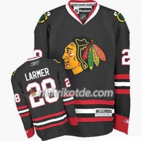 Reebok Chicago Blackhawks Trikot Steve Larmer 28 Schwarz Ausweich - Herren