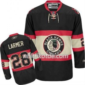 Reebok Chicago Blackhawks Trikot Steve Larmer #28 Schwarz Ausweich - Herren