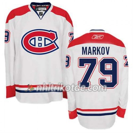 Reebok Montreal Canadiens Trikot Andrei Markov #79 Auswärts Weiß - Herren