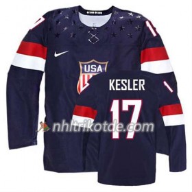 USA Team Trikot Ryan Kesler #17 Auswärts Blau - Kinder