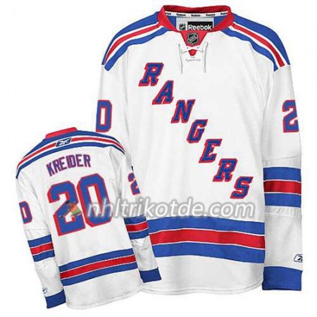 Reebok New York Rangers Trikot Chris Kreider #20 Auswärts Weiß - Herren