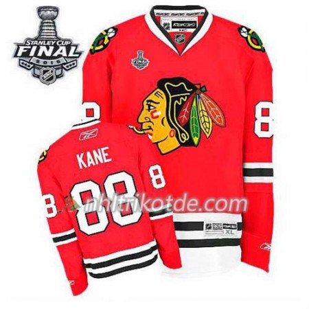 Reebok Chicago Blackhawks Trikot Patrick Kane #88 Heim Rot 2015 Stanley Cup - Herren