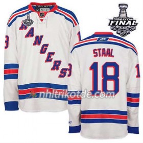 Reebok New York Rangers Trikot Marc Staal #18 Auswärts Weiß 2014 Stanley Cup - Herren
