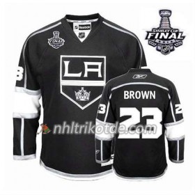 Los Angeles Kings Trikot Dustin Brown #23 Heim Schwarz 2014 Stanley Cup - Kinder