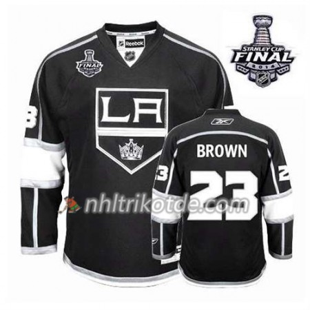 Los Angeles Kings Trikot Dustin Brown #23 Heim Schwarz 2014 Stanley Cup - Kinder