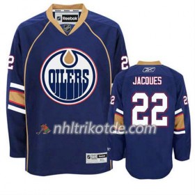 Reebok Edmonton Oilers Trikot Jean-Francois Jacques #22 Ausweich Blau - Herren