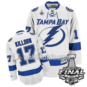 Reebok Tampa Bay Lightning Trikot Alex Killorn #17 Weiß Auswärts 2016 Stanley Cup - Herren