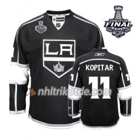 Reebok Los Angeles Kings Trikot Anze Kopitar #11 Heim Schwarz 2014 Stanley Cup - Herren