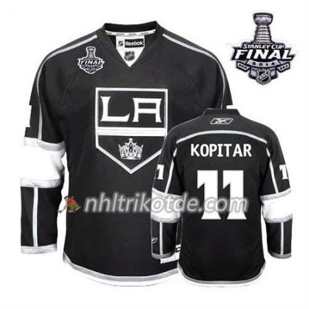 Reebok Los Angeles Kings Trikot Anze Kopitar #11 Heim Schwarz 2014 Stanley Cup - Herren