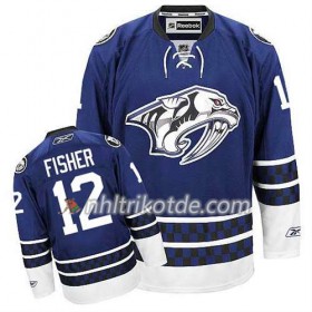 Reebok Nashville Predators Trikot Mike Fisher #12 Ausweich Bleu - Herren
