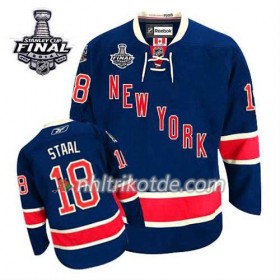 Reebok New York Rangers Trikot Marc Staal #18 Ausweich Blau 2014 Stanley Cup - Herren