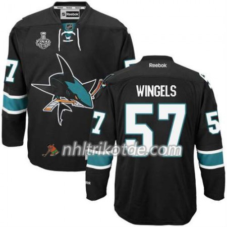 Reebok San Jose Sharks Trikot Tommy Wingels #57 Schwarz Ausweich 2016 Stanley Cup - Herren
