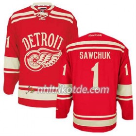 Reebok Detroit Red Wings Trikot Terry Sawchuk #1 2014 Winter Classic Rot - Herren