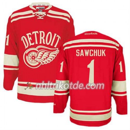 Reebok Detroit Red Wings Trikot Terry Sawchuk #1 2014 Winter Classic Rot - Herren