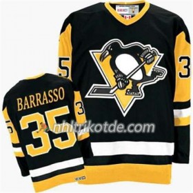 Reebok Pittsburgh Penguins Trikot Tom Barrasso 35 Schwarz Gold Ausweich - Herren