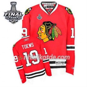 Reebok Chicago Blackhawks Trikot Jonathan Toews #19 Heim Rot 2015 Stanley Cup - Herren